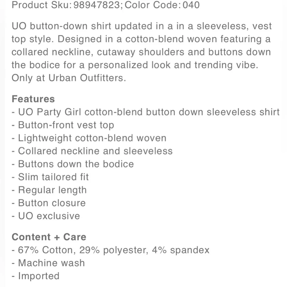 UO Party Girl Cotton-Blend Vest Top - Picture 5 of 5